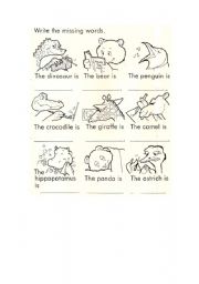 English Worksheet: Missing Actions