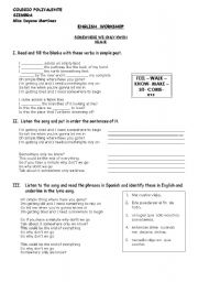 English worksheet: workshop