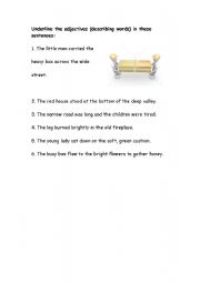 English Worksheet: adjectives