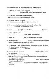 English worksheet: tenses