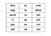 English Worksheet: Make two words