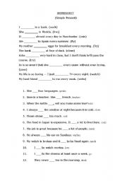 English Worksheet: SIMPLE PRESENT TENSE EXERCISES