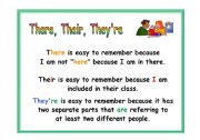 English Worksheet: There, Their, Theyre poster