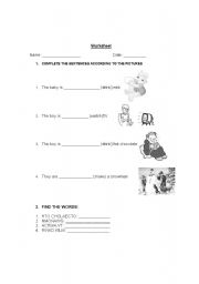 English worksheet: Actions all the time!