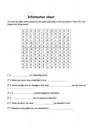 English Worksheet: Addictions