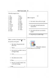 English worksheet: Past Tense Quiz