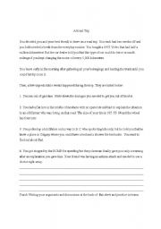 English Worksheet: A Road Trip: Role play