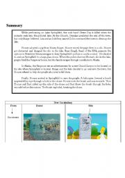 English Worksheet: The simpsons Movie part 2