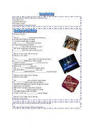 English Worksheet: Song - Smoke on the water- Deep purple