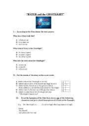 English worksheet: matter and the ghostlight