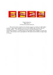 English Worksheet: Skittle Math