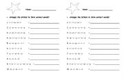 English worksheet: Arrange the letters