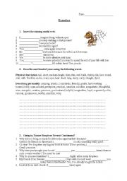 English worksheet: exercises