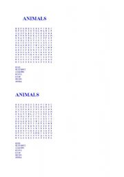 English worksheet: puzzle animals