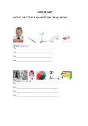 English Worksheet: HAVE or HAS?