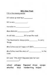 English worksheet: Bills New Frock