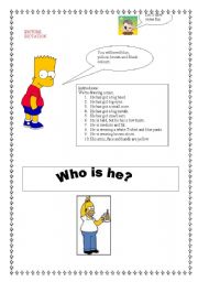 English worksheet: The Homer Simpson activity
