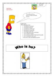English Worksheet: The Homer Simpson activity