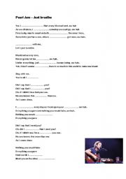 English Worksheet: Pearl Jam - Just breathe