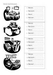 English worksheet: There are lots o things in the house!