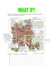 English Worksheet: WHAT IF?