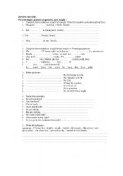 English worksheet: Review exercises