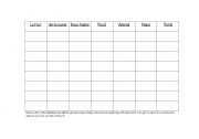 English Worksheet: The letter game