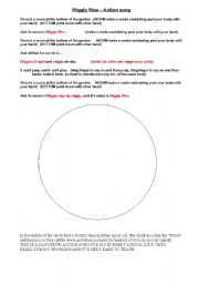 English Worksheet: Wiggly Woo Action Song