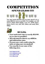 English worksheet: Money