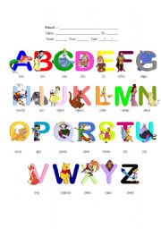 English Worksheet: Alphabet