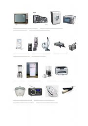 English Worksheet: ELECTRICAL APPLIANCES