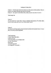 English Worksheet: Seeking and giving advice