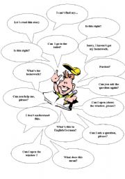 English Worksheet: Classroom Phrases (pupil)