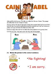 English Worksheet: Cain and Abel