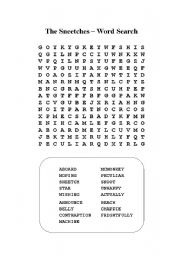 English Worksheet: The Sneetches - Word Search