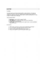 English worksheet: Junk Mail