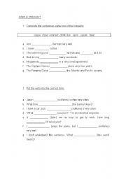 English Worksheet: Simple Present