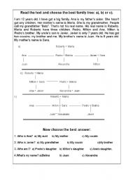 English worksheet: Family Tree