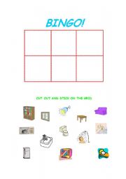 English Worksheet: BINGO HOUSE