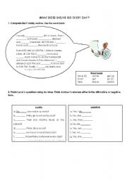 English Worksheet: Do or Does