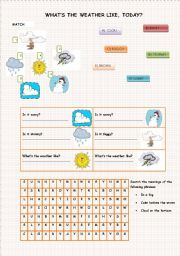 English Worksheet: Whats the weather like?