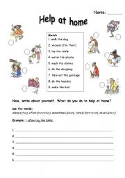 English Worksheet: chores - helping around the house