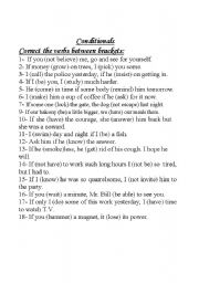 English worksheet: Conditionals