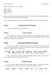 English worksheet: Christmas Time: Snow is falling...