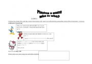 English Worksheet: who is who for young learners