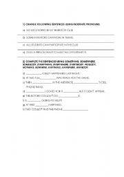 English worksheet: INDEFINITE PRONOUN