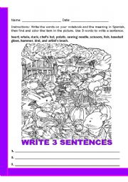 English Worksheet: word search for vocabulary