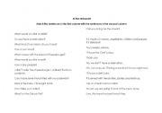 English Worksheet: At the restaurant