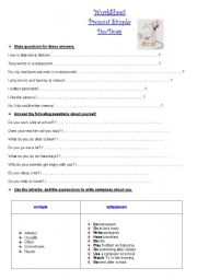 English Worksheet: WorkSheet-Present Simple Do-Does