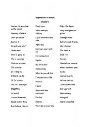 English worksheet: Expessions in Hereos